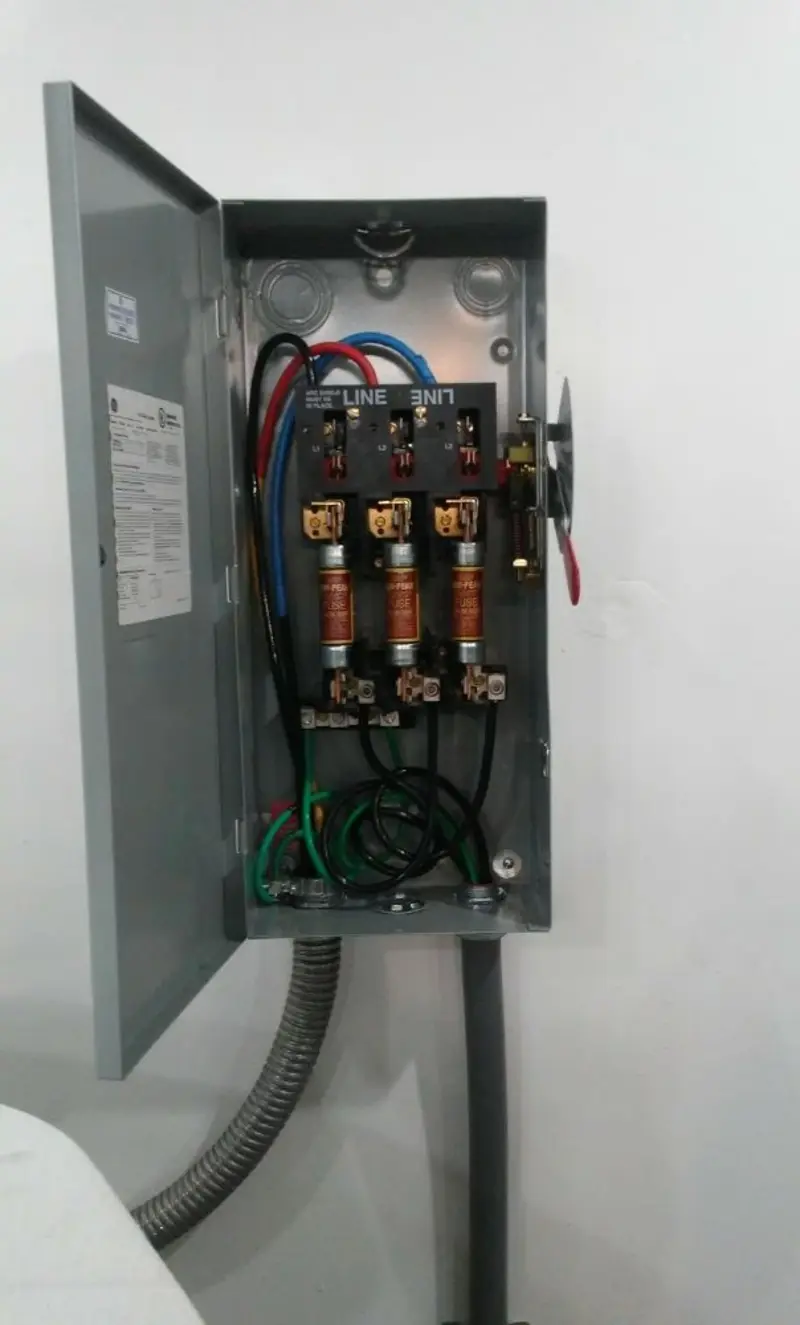 Three-phase disconnect switch installed for Electrical Wiring & Rewiring in Rossmoor