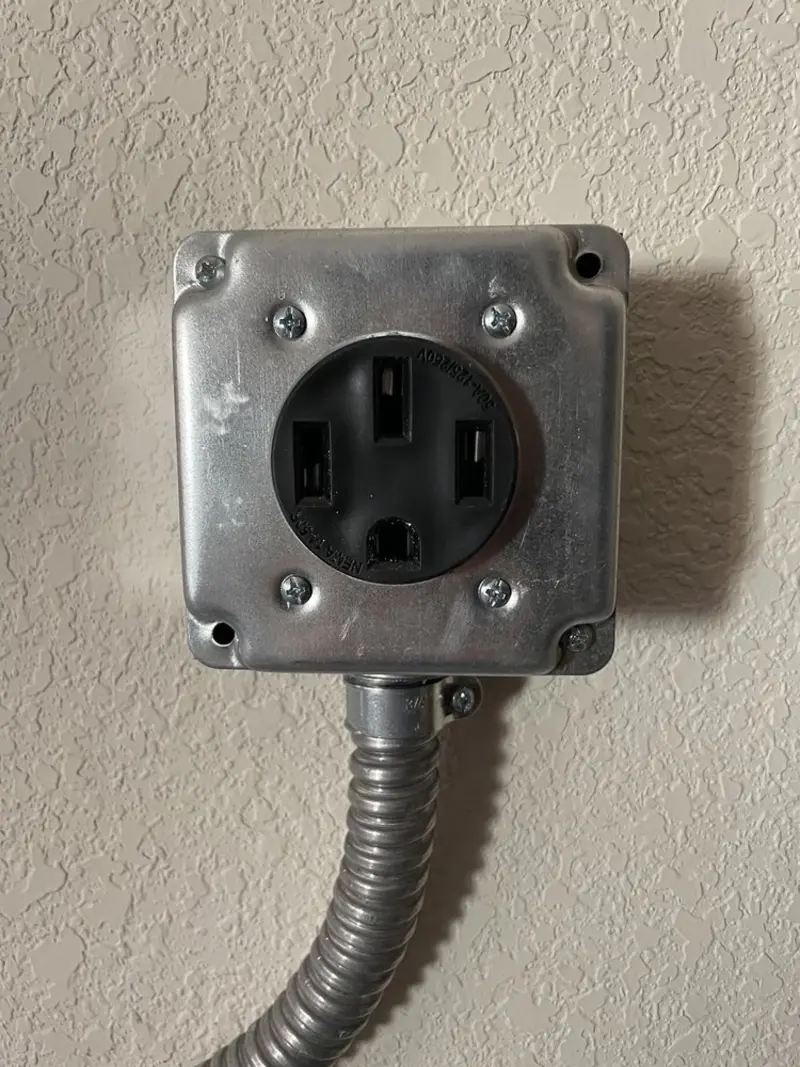 NEMA 14-50 outlet installed for Smart Home Electrical in Rossmoor
